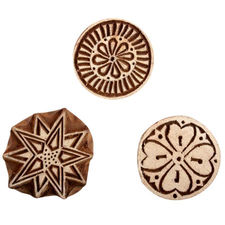 Set of 3 Piece New Mix Wooden Printing Block